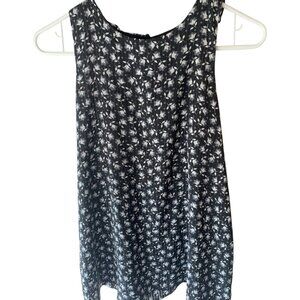 LOFT Black And White Sleeveless Blouse - Size S